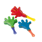 Mini Hand Clappers, claquoirs en plastique de coloris variés - x12 pcs